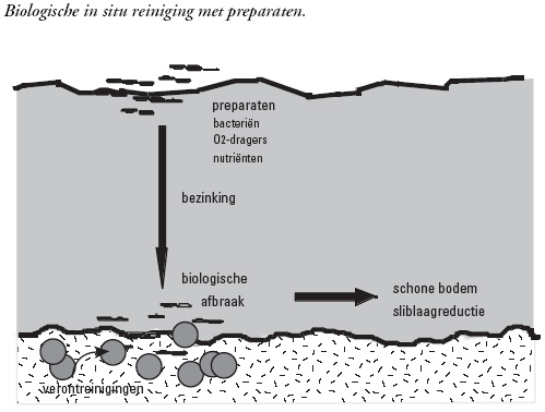 Biologische in situ reiniging met preparaten